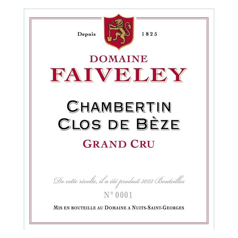 CHAMBERTIN CLOS DE BEZE G.C. 2018 D.FAIV_BOURG 75CL
