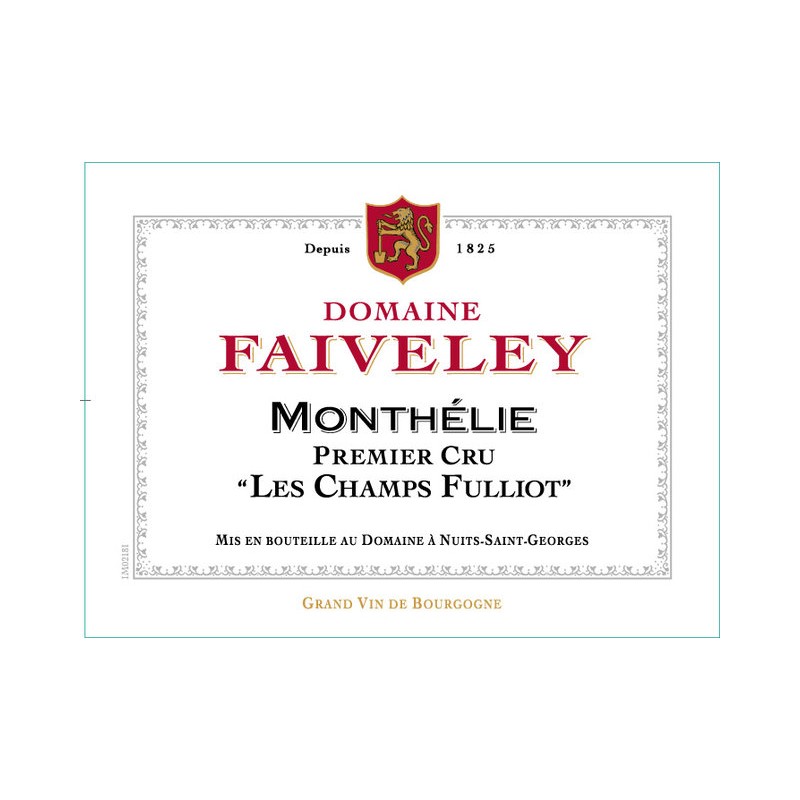 MONTHELIE 1er C "Les Champs Fulliot" 2020 D. FAIV _ Brg 75CL