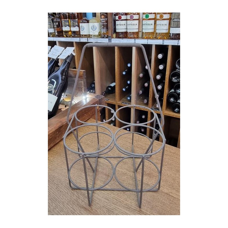 PORTE BOUTEILLES 4B METAL BRUT