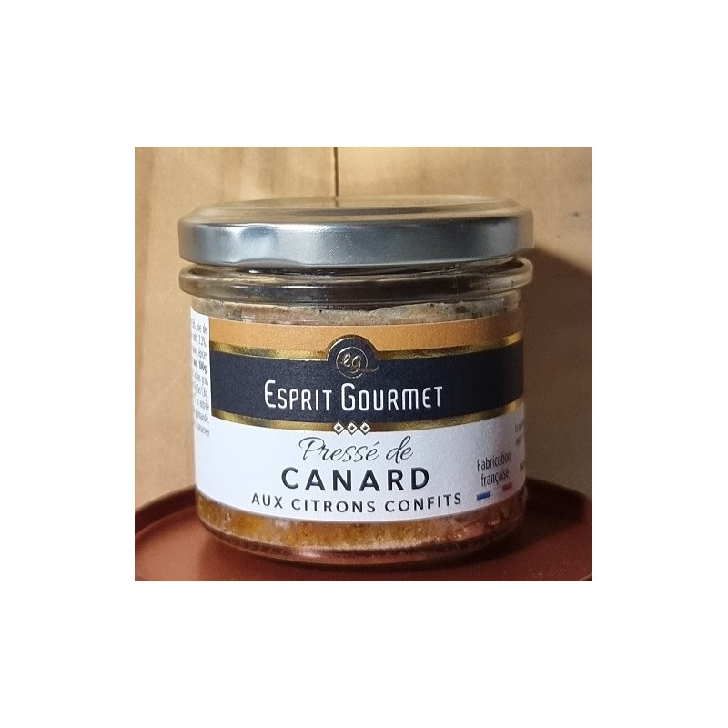 PRESSE DE CANARD aux Citrons Confits Bocal 90gr _ E.G.