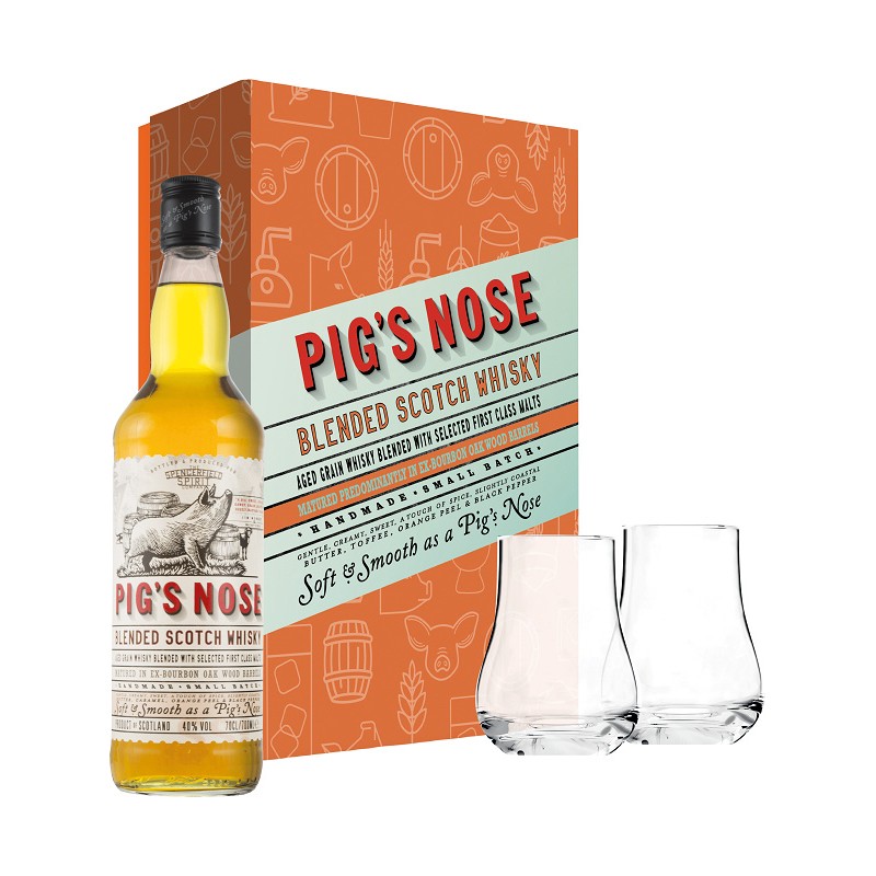 Pig's Nose Coffret 70cl + 2 Verres