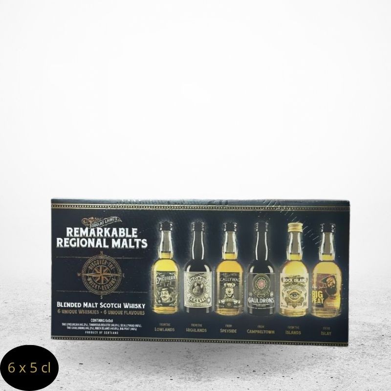 REMARKABLE REGIONAL MALTS Coffret 6x5cl D. Laing 46.3°