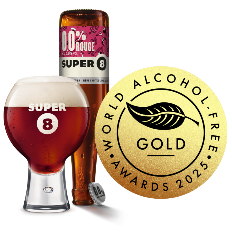 SUPER 8 ROUGE Bière Sans Alcool _  33CL VC