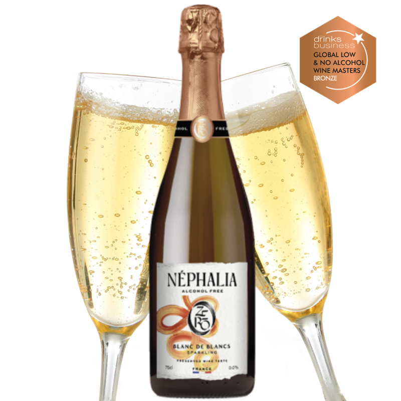 NEPHALIA - Vin Mousseux Blanc de Blanc SANS Alcool 75cl