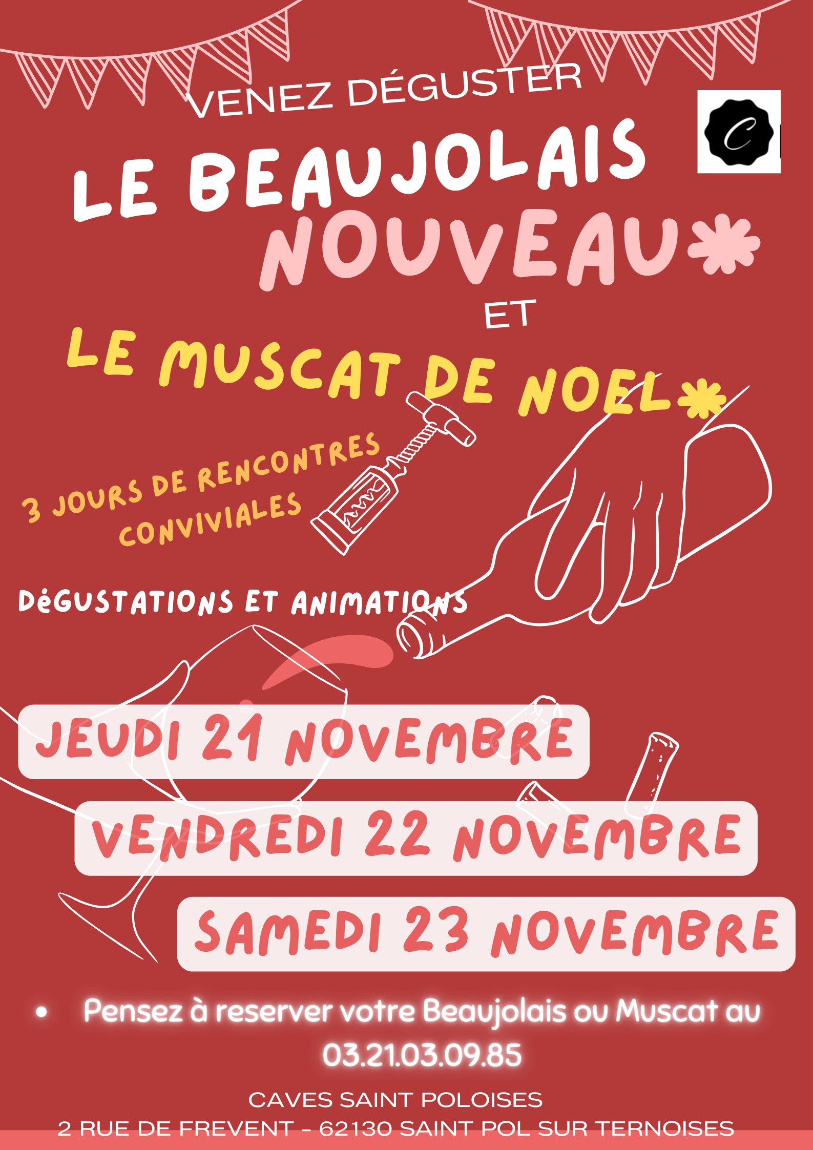 Sortie du Beaujolais Nouveau et du Muscat de Noel 2024 